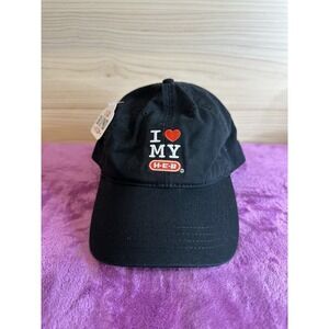 I Love My HEB Hat Cap Adjustable Strapback Embroidered Grocery Store  RARE